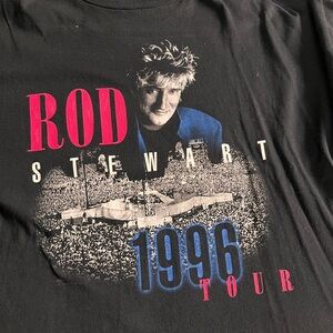 Rod Stewart 1996 Tour Black T-Shirt